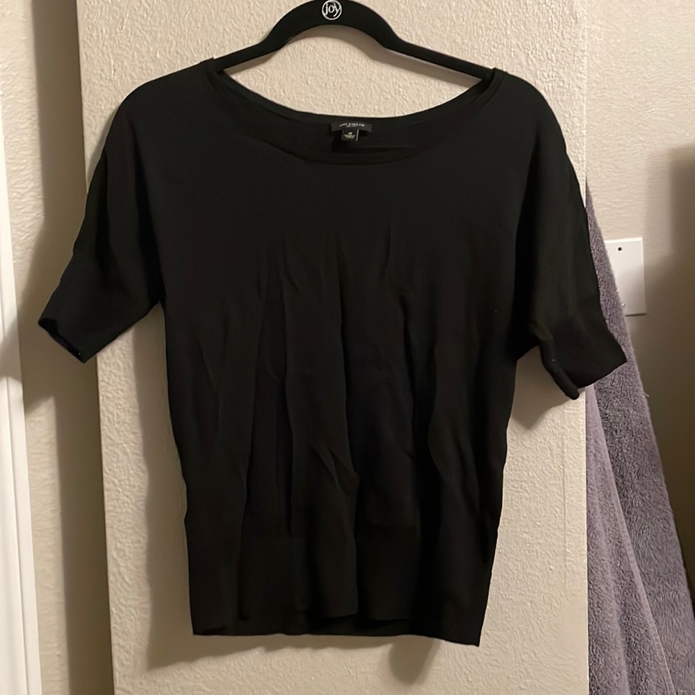 Black Ann Taylor short sleeve sweater